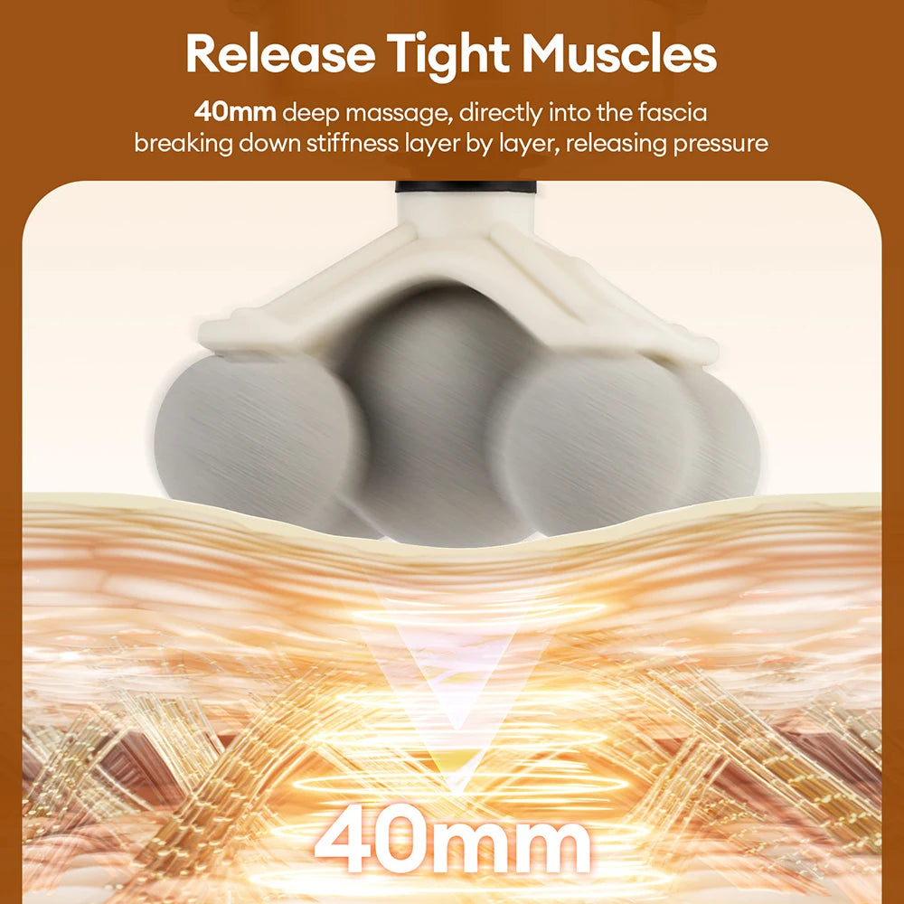 11-IN-1 Electric Massage Gun 99 Level Powerful Fascia Gun High-Frequency Vibration Body Massage Gun Arms Leg Muscle Masajeador